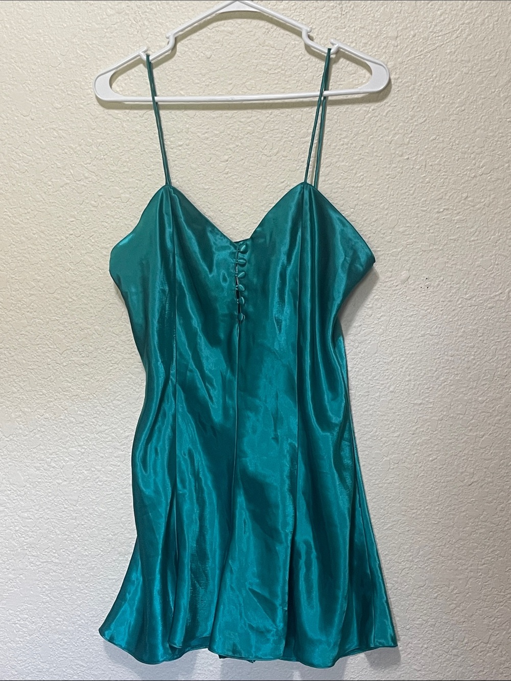 Inner Most Vintage Green Satin Romper. Very Good Condition. Size L.
